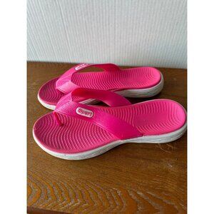 Women's Sport Thong Flat Plastic Comfort Sandals Pink Size Sku 2766